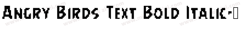 Angry Birds Text Bold Italic字体转换